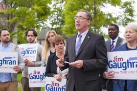 Jim Gaughran, Suffolk County Water Authority Chairman, announcing his campaign for State Senate