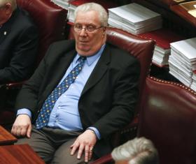 Sen. Carl Marcellino has been the subject of political ads against him coming from his Democratic opponent about his stance on the child-sex abuse bill. (MIKE GROLL/AP)